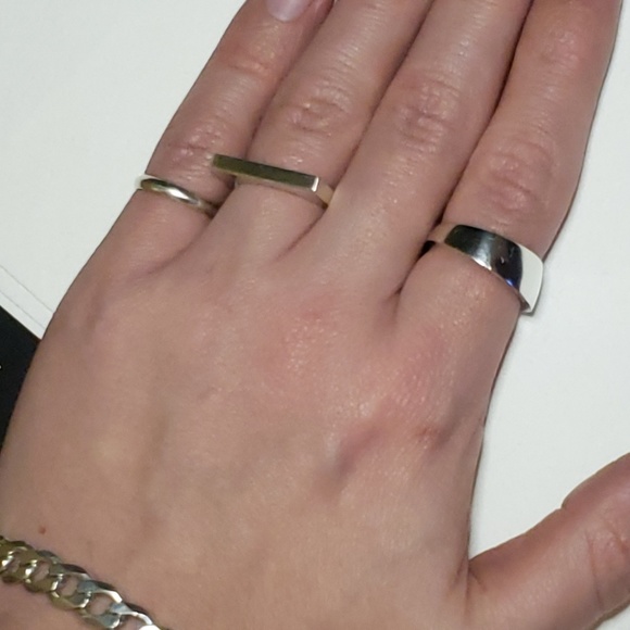 Emporio Armani Sterling Silver Angled Band - Picture 3 of 3